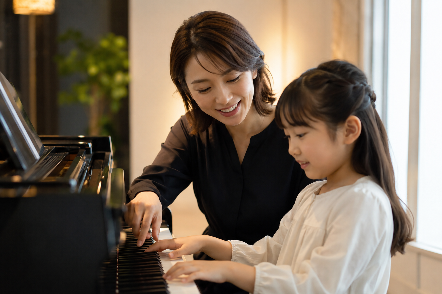 港区の音楽教室ミナトで講師が子どもに楽しく丁寧にピアノレッスンを行うイメージ