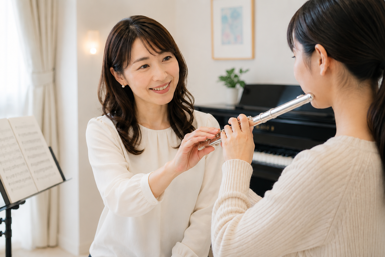 フルートと楽譜のイメージ