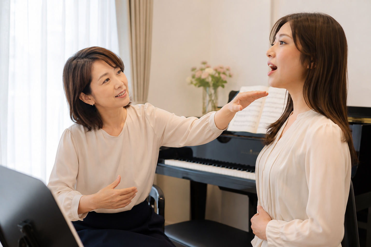 歌の先生のレッスン 優しい