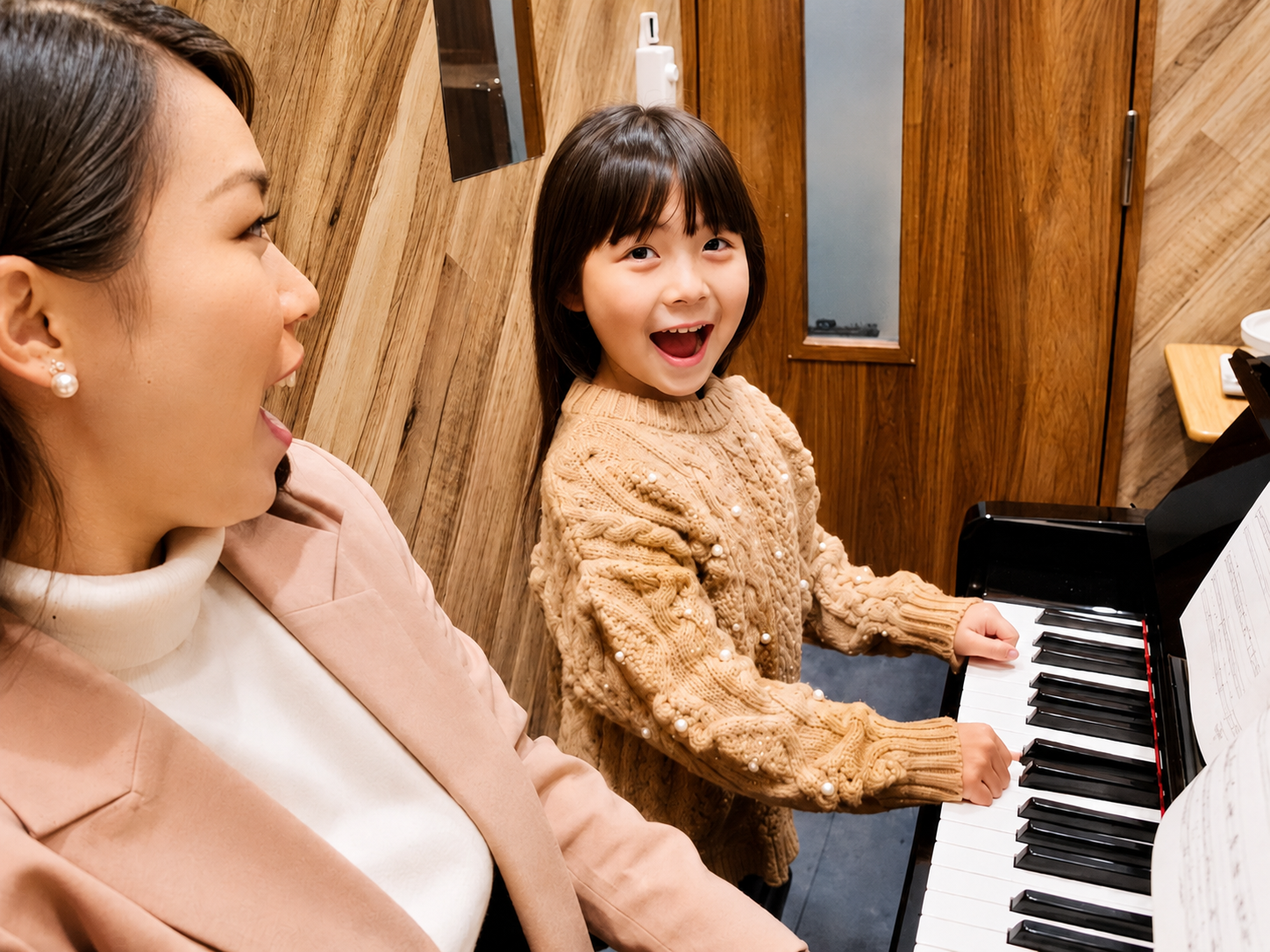 子どものピアノレッスン風景